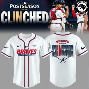 Atlanta Braves MLB Postseason 2026 Clinched Baseball Jersey 4
