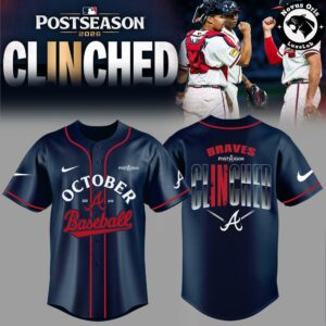 Atlanta Braves MLB Postseason 2026 Clinched Baseball Jersey 5