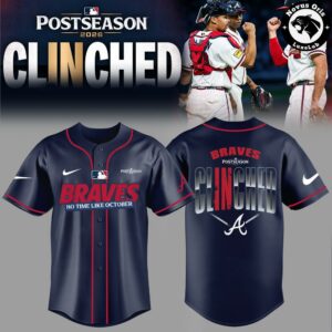 Atlanta Braves MLB Postseason 2026 Clinched Baseball Jersey 6