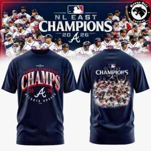 Atlanta Braves NL East Champions 2026 Navy Graphic T Shirt 2