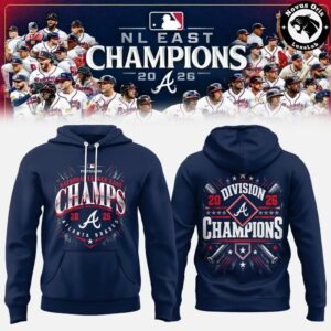 Atlanta Braves NL East Champions 2026 Navy Pullover Hoodie