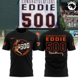 Baltimore Orioles Eddie Murray 500 Home Run Anniversary T Shirt 2