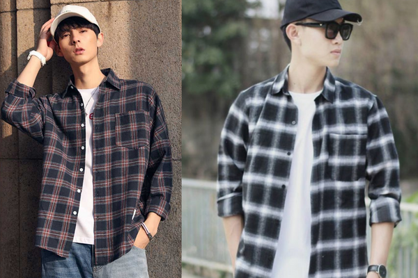 Baseball Cap + Plaid Shirt + T Shirt