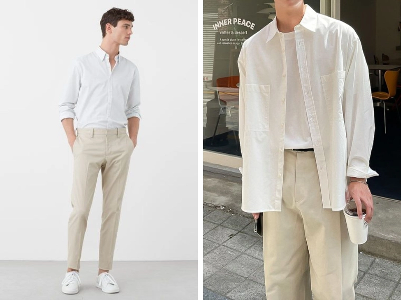 Baseball Cap + White Button Down + Chinos