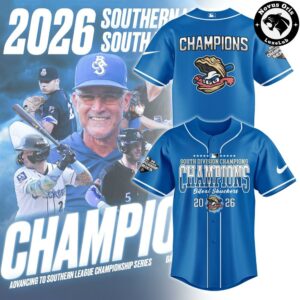 Biloxi Shuckers South Division Champions 2026 Royal Blue Baseball Jersey 2