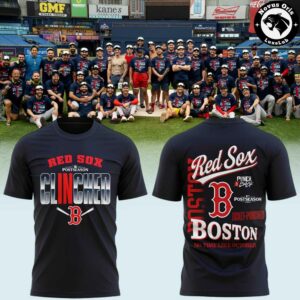 Boston Red Sox 2026 MLB Postseason Clinched Navy Graphic T-Shirt