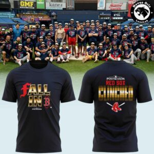 Boston Red Sox 2026 MLB Postseason Clinched Navy Graphic T Shirt 2