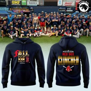 Boston Red Sox 2026 MLB Postseason Clinched Navy Pullover Hoodie 2