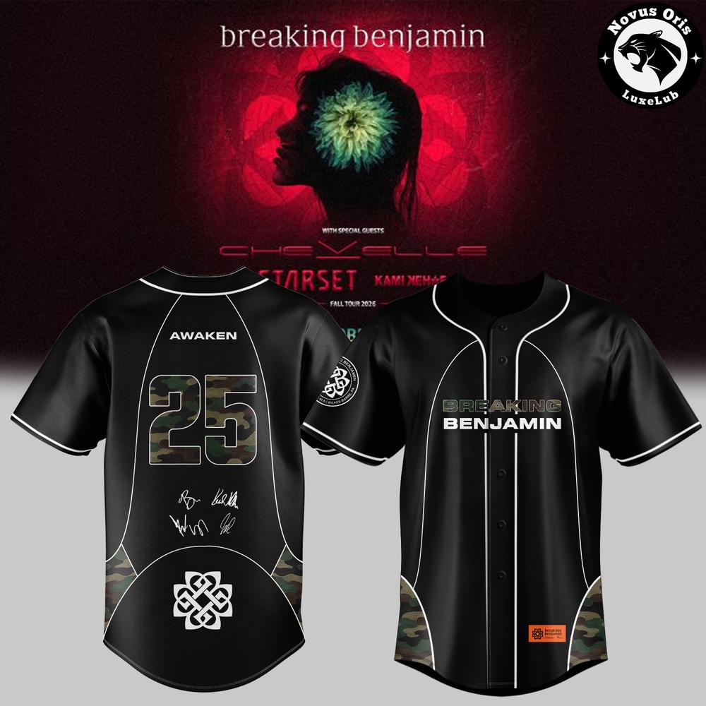 Breaking Benjamin Until The End Limited Signed Baseball Jersey Breaking Benjamin Until The End Limited Signed Baseball Jersey
