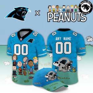 Carolina Panthers x Peanuts Snoopy 2026 Custom Limited Football Jersey 1