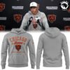 Chicago Bears Coach Ben Johnson NFL 2026 Grey Pullover Hoodie