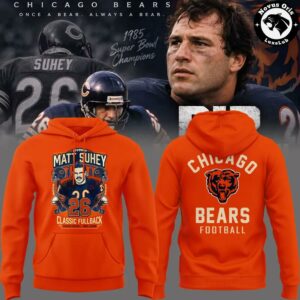 Chicago Bears Matt Suhey Number 26 Classic Fullback Hoodie 2
