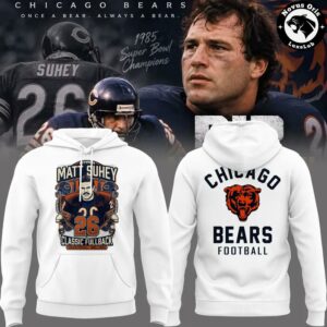 Chicago Bears Matt Suhey Number 26 Classic Fullback Hoodie 3