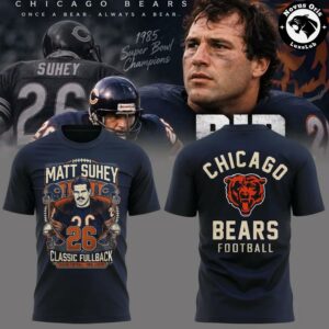 Chicago Bears Matt Suhey Number 26 Classic Fullback T-Shirt