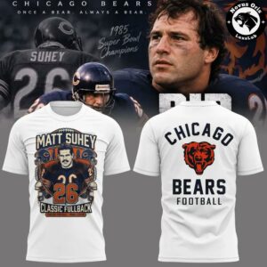 Chicago Bears Matt Suhey Number 26 Classic Fullback T Shirt 2