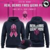 Chicago Bears Real Bears Fans Wear Pink Ribbon 2026 Hoodie