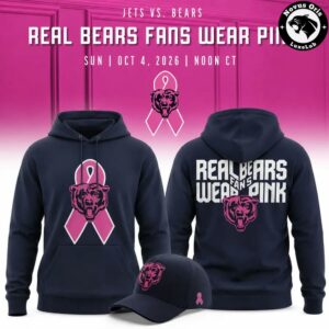 Chicago Bears Real Bears Fans Wear Pink Ribbon 2026 Hoodie