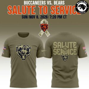 Chicago Bears Salute To Service Buccaneers vs Bears Military 2026 T Shirt