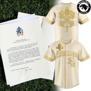 Chicago White Sox Leo XIV Blessing 2026 Cream Baseball Jersey