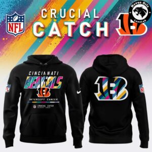 Cincinnati Bengals 2026 Crucial Catch Intercept Cancer Pullover Hoodie