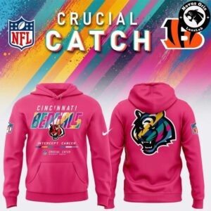 Cincinnati Bengals 2026 Crucial Catch Intercept Cancer Pullover Hoodie 11