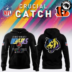 Cincinnati Bengals 2026 Crucial Catch Intercept Cancer Pullover Hoodie 13