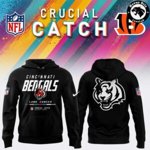 Cincinnati Bengals 2026 Crucial Catch Intercept Cancer Pullover Hoodie 16