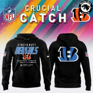 Cincinnati Bengals 2026 Crucial Catch Intercept Cancer Pullover Hoodie 4