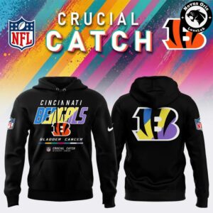 Cincinnati Bengals 2026 Crucial Catch Intercept Cancer Pullover Hoodie 5