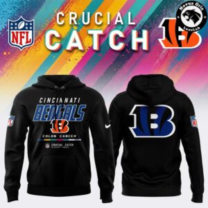 Cincinnati Bengals 2026 Crucial Catch Intercept Cancer Pullover Hoodie 6