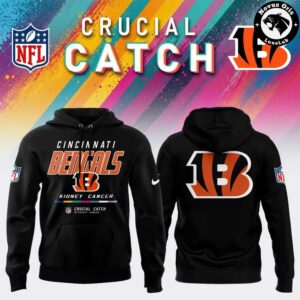 Cincinnati Bengals 2026 Crucial Catch Intercept Cancer Pullover Hoodie 7
