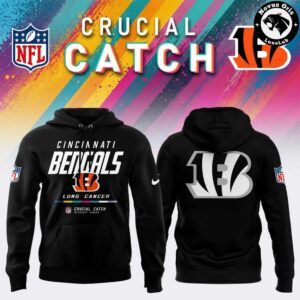 Cincinnati Bengals 2026 Crucial Catch Intercept Cancer Pullover Hoodie 8
