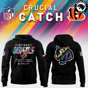 Cincinnati Bengals 2026 Crucial Catch Intercept Cancer Pullover Hoodie 9
