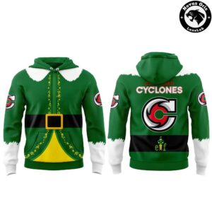 Cincinnati Cyclones Elf Matinee 2026 Green Specialty Hoodie 2