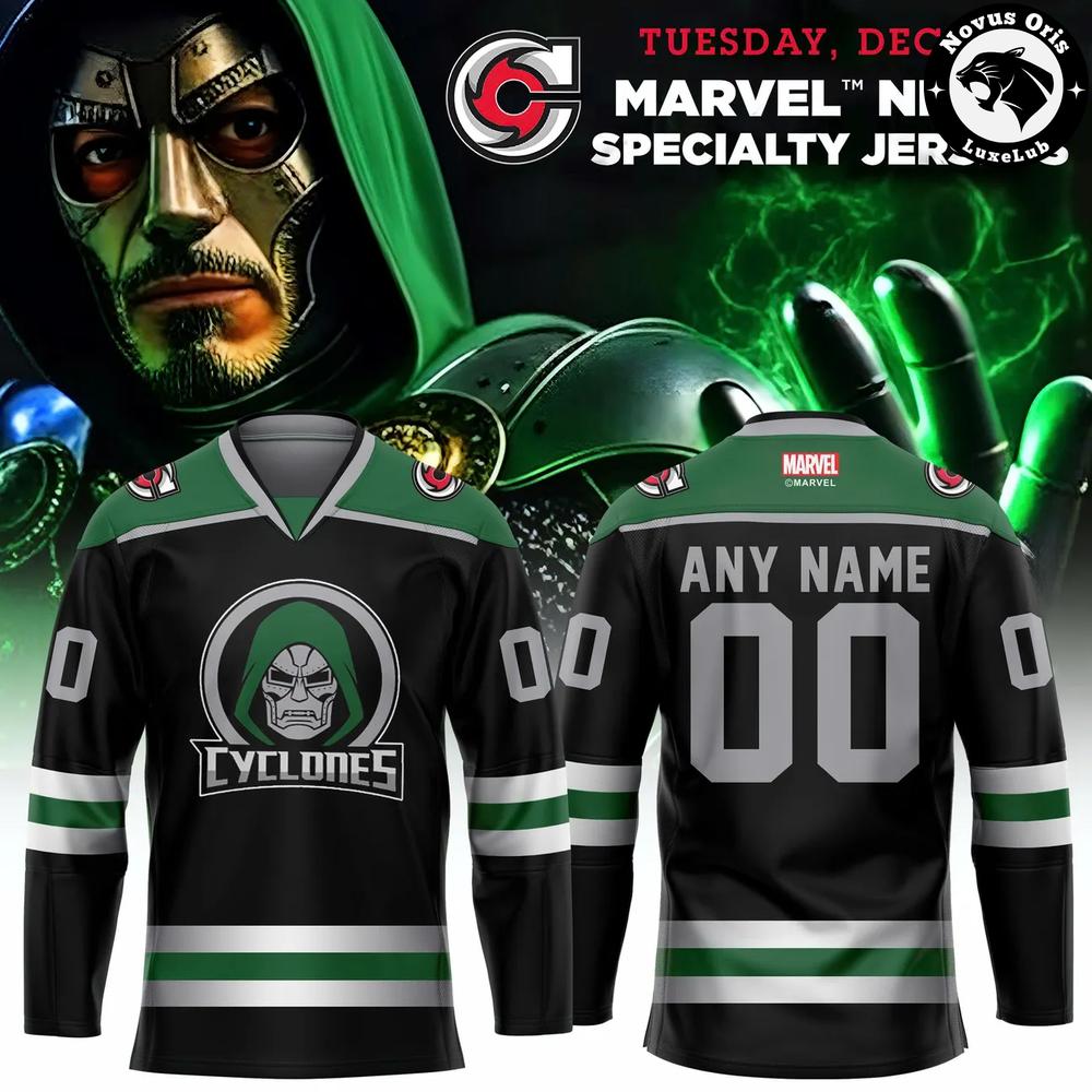 Cincinnati Cyclones x Dr. Doom Marvel Studio Hockey Jersey