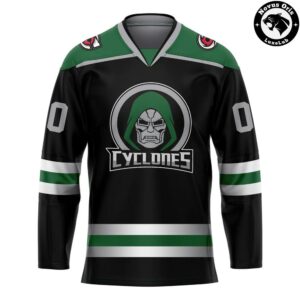 Cincinnati Cyclones x Dr Doom Marvel Studio Hockey Jersey 2