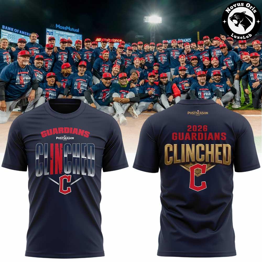 Cleveland Guardians Postseason Clinched 2026 Graphic T-Shirt Cleveland Guardians Postseason Clinched 2026 Graphic T-Shirt