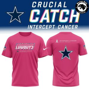 Dallas Cowboys 2026 Crucial Catch Intercept Cancer Graphic T Shirt 2