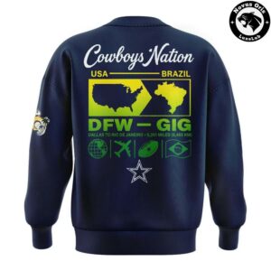 Dallas Cowboys NFL Rio de Janeiro Brazil Game 2026 Graphic Sweatshirt 2