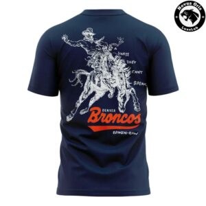 Denver Broncos Broken Bow 2026 Navy Graphic T Shirt 3