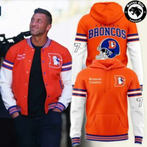 Denver Broncos Broncos Country Orange Varsity Graphic Hoodie 1