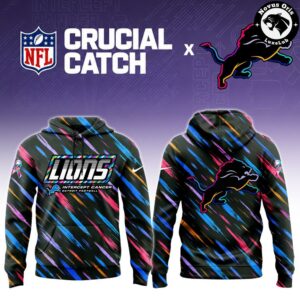 Detroit Lions 2026 Crucial Catch Intercept Cancer Limited Hoodie 2