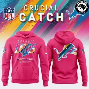 Detroit Lions 2026 Crucial Catch Intercept Cancer Limited Hoodie 6