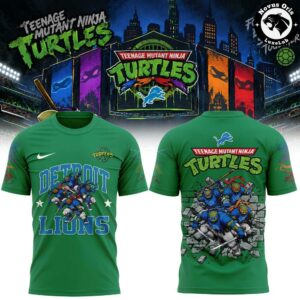 Detroit Lions Teenage Mutant Ninja Turtles 2026 Graphic T-Shirt