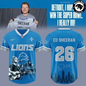 Detroit Lions x Ed Sheeran Edition 2026 Graphic Football Jersey