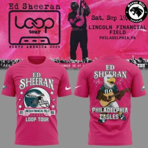 Ed Sheeran Loop Tour 2026 Philadelphia Eagles Graphic T Shirt 6