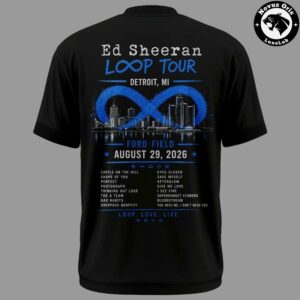 Ed Sheeran Loop Tour Detroit Ford Field Concert 2026 Graphic T Shirt 3