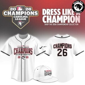 Fayetteville Woodpeckers Carolina League Champions 2026 Baseball Jersey 1