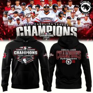Fayetteville Woodpeckers Carolina League Champions 2026 Hoodie