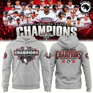 Fayetteville Woodpeckers Carolina League Champions 2026 Hoodie 2